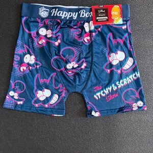 Happy Box The Simpsons Itchy & Scratchy Boxer Briefs Size Large NWT